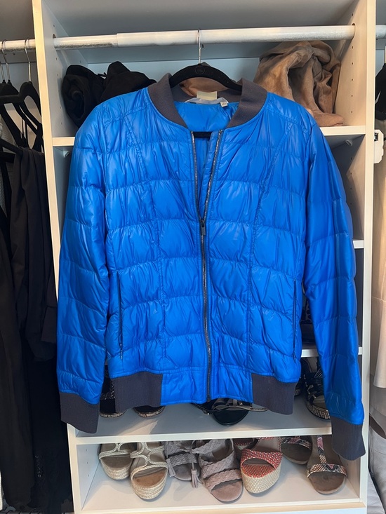 Athleta Jackets & Blazers - Athleta Electric Blue Quilted Bomber Jacket